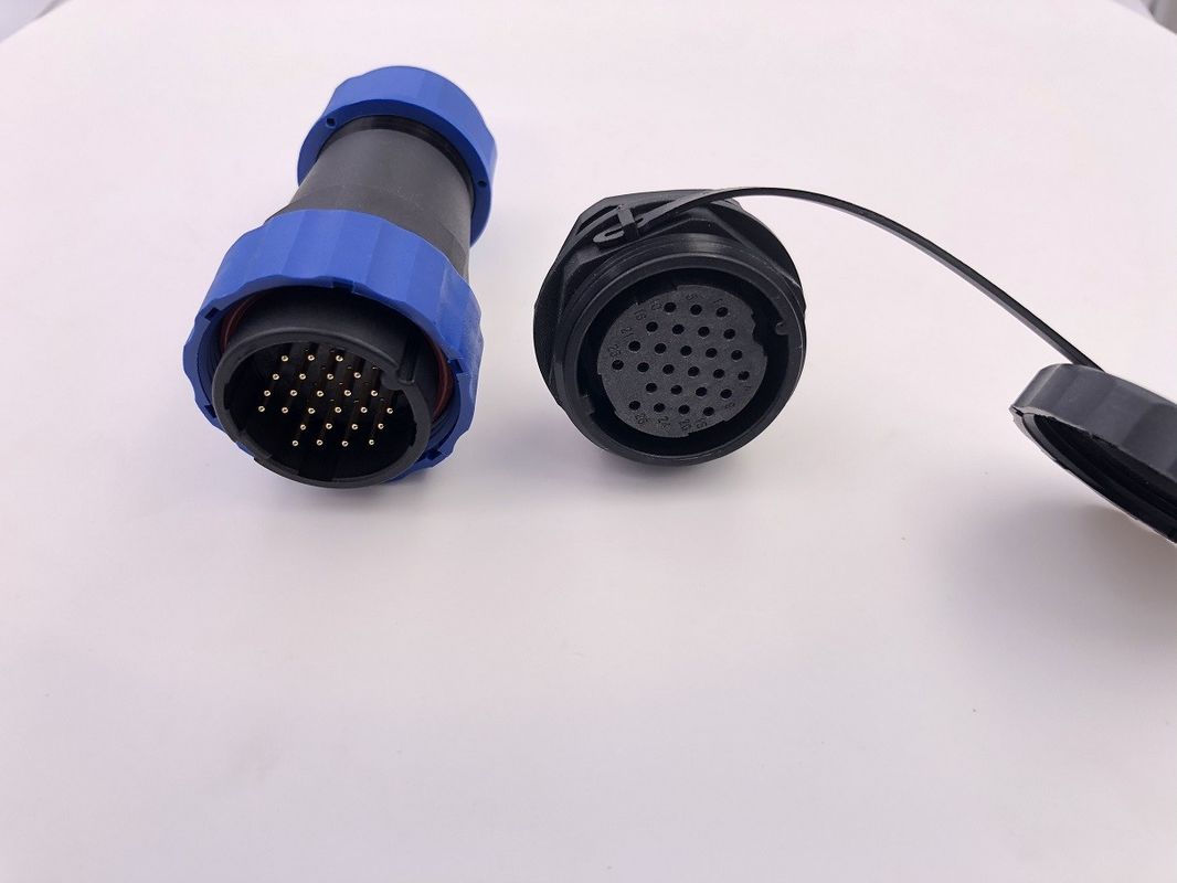 M28 Circular Cable Connectors 26 Cores Female And Male Socket Connectors Mounting With Cables